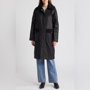 Bernardo Womens Waxed Cotton Twill Coat size XL